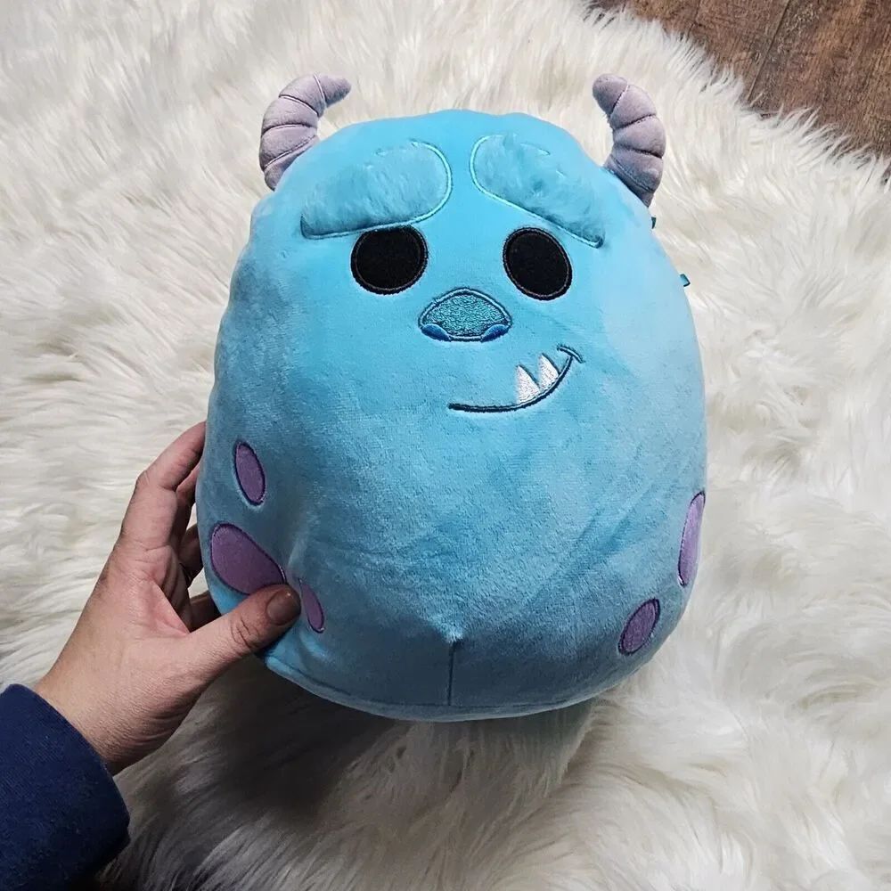 Squishmallows Disney Monster's Inc Sulley Soft Plush Pillow Toy Turquoise 12"